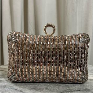 Rose Gold Clutch Purse Handbag